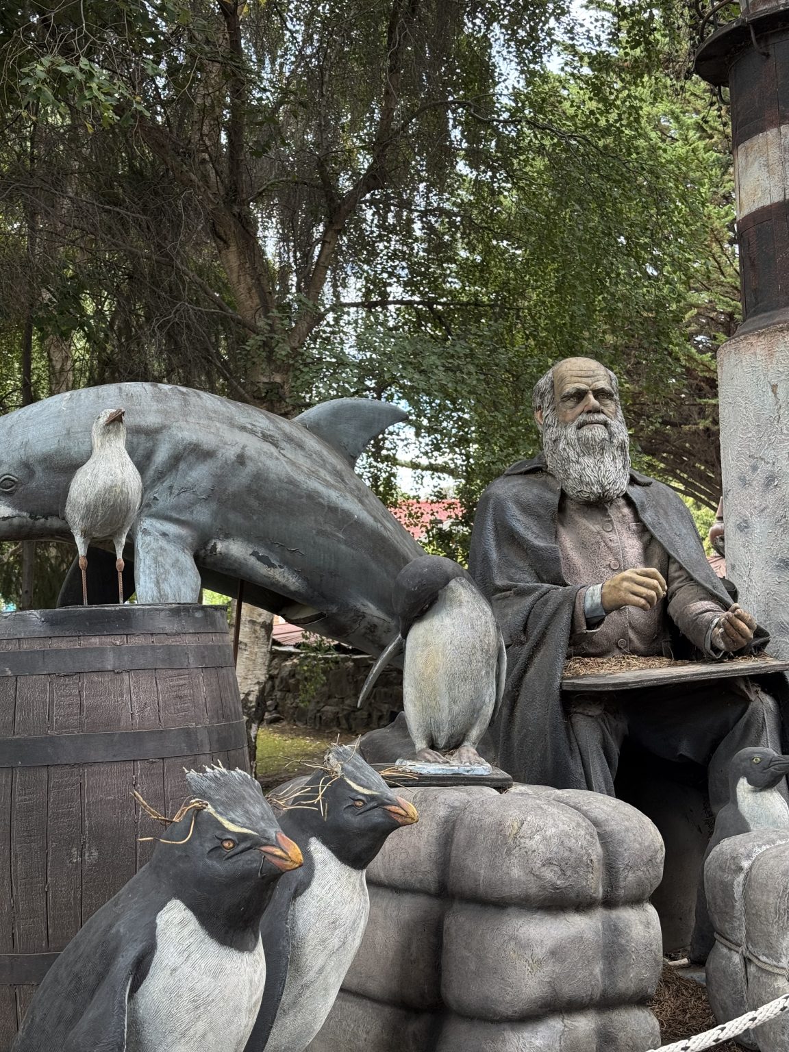 Darwin and Friends Statue (by David Anderson)