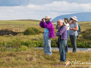 Enjoying the scenery at Laxá River