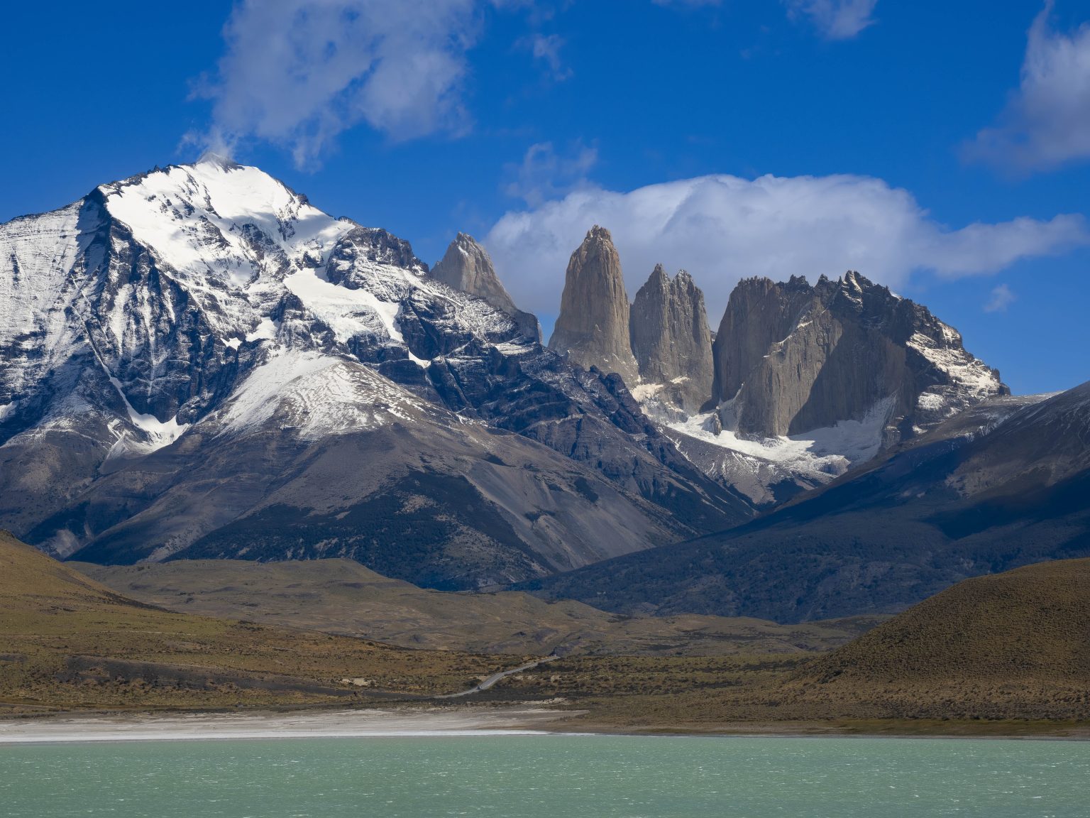 Monte Almirante Niete and Torres Del Paine from Lago Amarga, Tor (by David Jaffe)